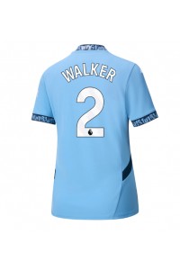 Manchester City Kyle Walker #2 Voetbaltruitje Thuis tenue Dames 2024-25 Korte Mouw